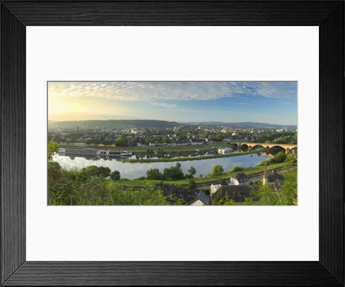 Framed Print : View of River Moselle and Trier, Rhineland-Palatinate, Germany Framed Print : View of River Moselle and Trier, Rhineland-Palatinate, Germany