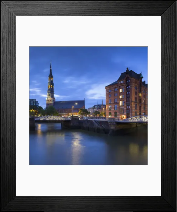 Framed Print : St Katharinen Church and warehouses of Speicherstadt (UNESCO World Heritage Site) Framed Print : St Katharinen Church and warehouses of Speicherstadt (UNESCO World Heritage Site)