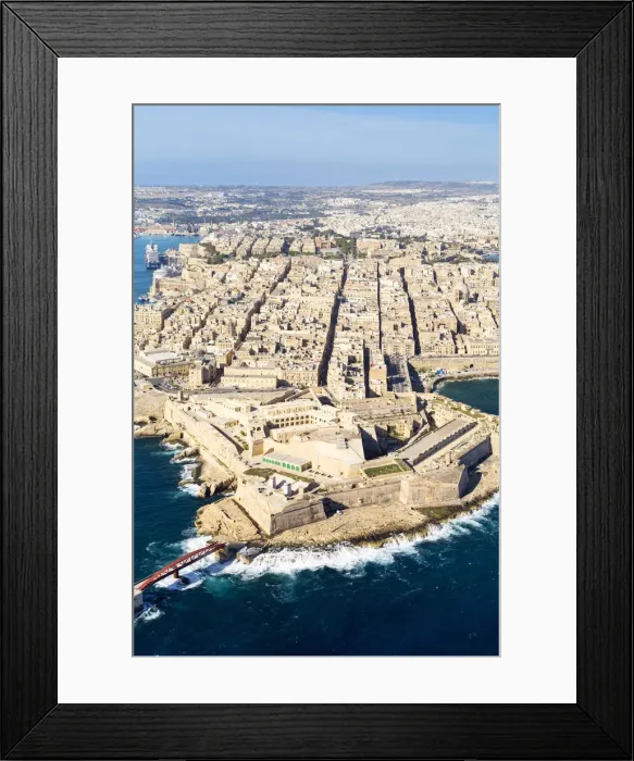 Framed Print : Malta, South Eastern Region, Valletta. Aerial view of the peninsula of Valletta Framed Print : Malta, South Eastern Region, Valletta. Aerial view of the peninsula of Valletta