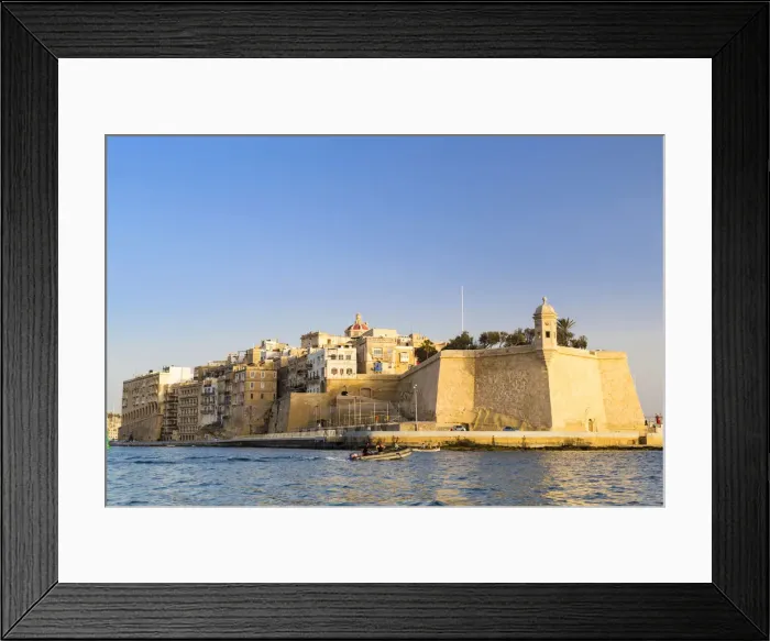 Framed Print : Malta, South Eastern Region, Valletta. Senglea, one of the Three Cities, as seen Framed Print : Malta, South Eastern Region, Valletta. Senglea, one of the Three Cities, as seen