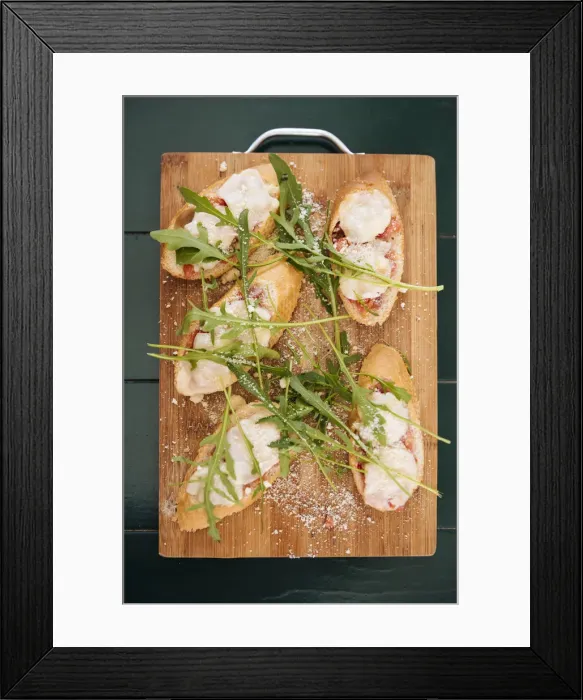 Framed Print : Bruschetta on wooden board, Kotor, Bay of Kotor, Montenegro Framed Print : Bruschetta on wooden board, Kotor, Bay of Kotor, Montenegro