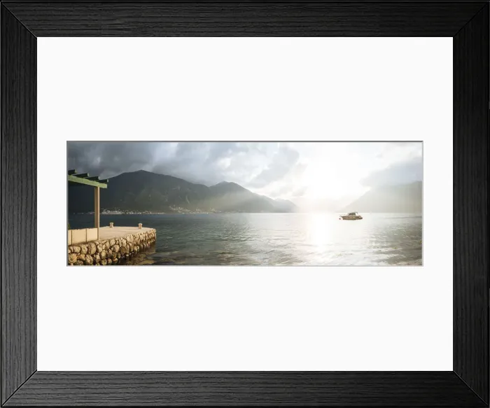 Framed Print : View from Dobrota, Bay of Kotor, Montenegro Framed Print : View from Dobrota, Bay of Kotor, Montenegro