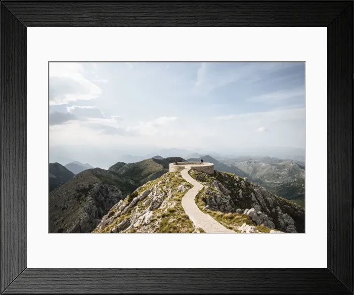 Framed Print : View from Njegoš Mausoleum, Lovćen National Park, Montenegro Framed Print : View from Njegoš Mausoleum, Lovćen National Park, Montenegro