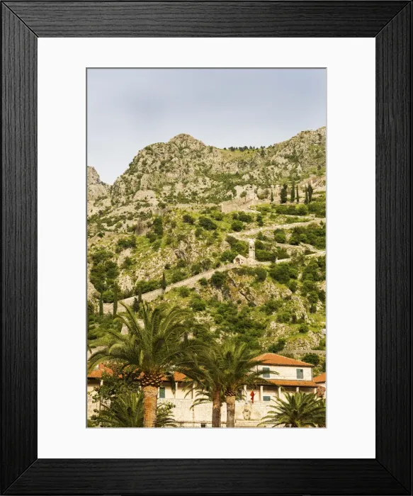 Framed Print : Montenegro, Bay of Kotor, Kotor. Path leading to St Johns Castle above Kotor Framed Print : Montenegro, Bay of Kotor, Kotor. Path leading to St Johns Castle above Kotor