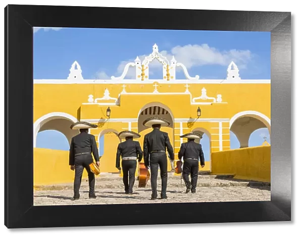 Traditional Mariachi group at San Antonio de Padua monastery, Izamal, Yucatan, Mexico