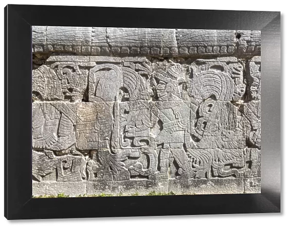 Bas reliefs, Chichen Itza, Yucatan, Mexico