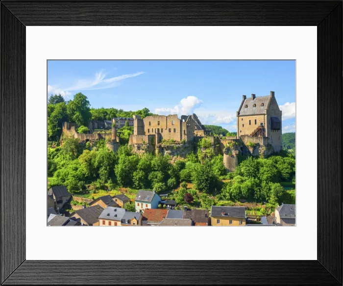 Framed Print : View at Larochette castle, Kanton Mersch, Luxembourg Framed Print : View at Larochette castle, Kanton Mersch, Luxembourg