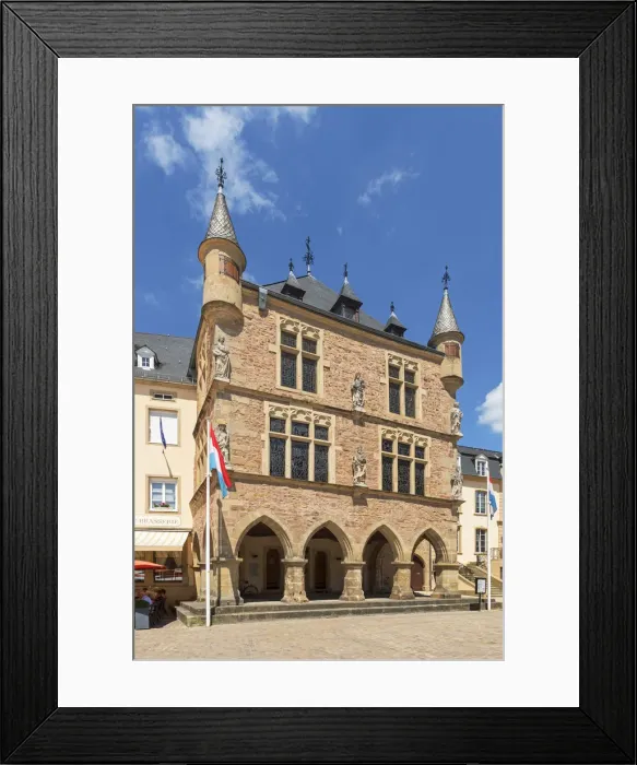 Framed Print : Historic court house Denzelt at Echternach, Kanton Echternach, Luxembourg Framed Print : Historic court house Denzelt at Echternach, Kanton Echternach, Luxembourg