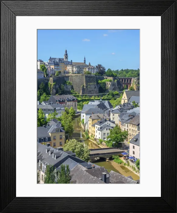 Framed Print : View at Grund, Alzette valley, Eglise St Framed Print : View at Grund, Alzette valley, Eglise St