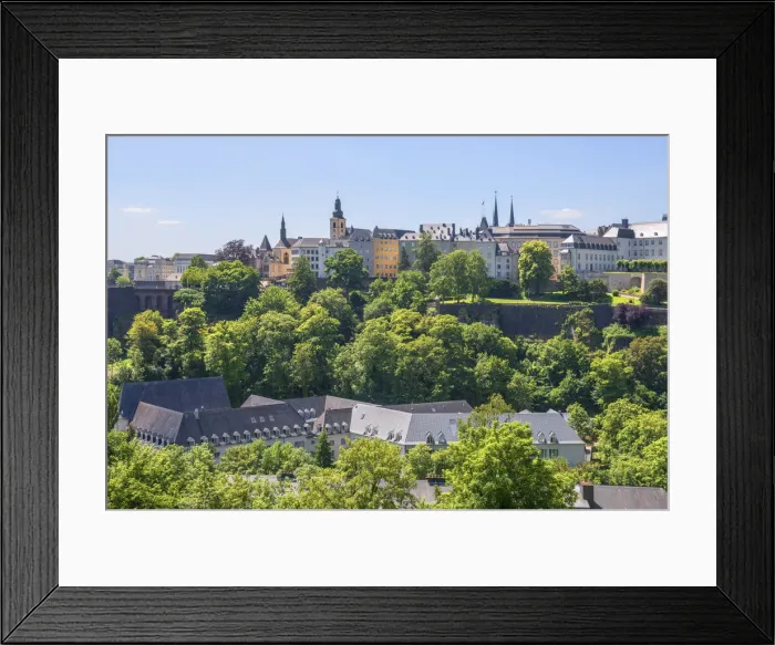 Framed Print : View from ObergrAonewald fortress at Luxembourg city Framed Print : View from ObergrAonewald fortress at Luxembourg city