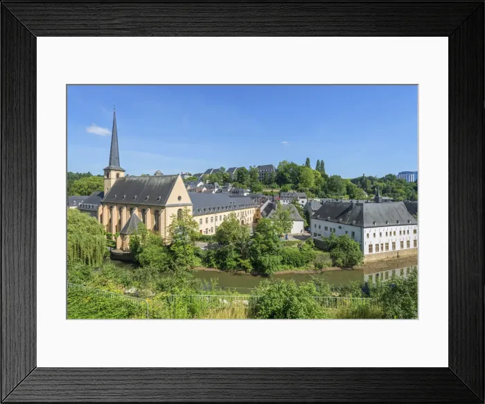 Framed Print : Neumünster abbey at Grund, Luxembourg Framed Print : Neumünster abbey at Grund, Luxembourg
