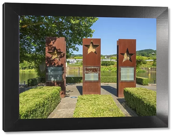 Monument for the Schengen treaty at Schengen, Kanton Remich, Luxembourg