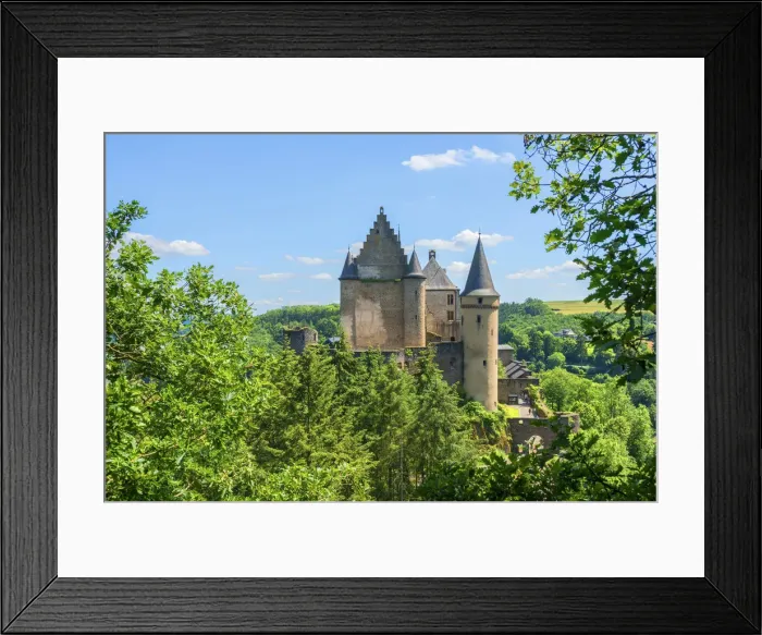 Framed Print : View at Vianden Castle, Kanton Vianden, Luxembourg Framed Print : View at Vianden Castle, Kanton Vianden, Luxembourg