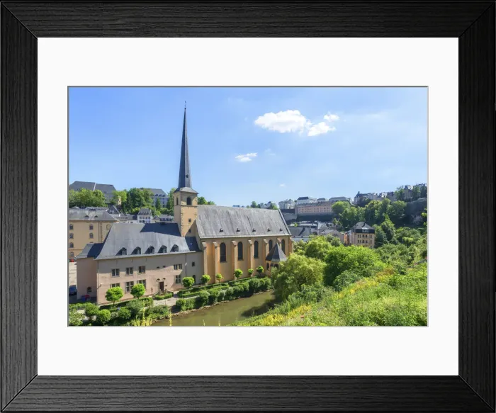 Framed Print : NeumAonster abbey at Grund, Luxembourg Framed Print : NeumAonster abbey at Grund, Luxembourg