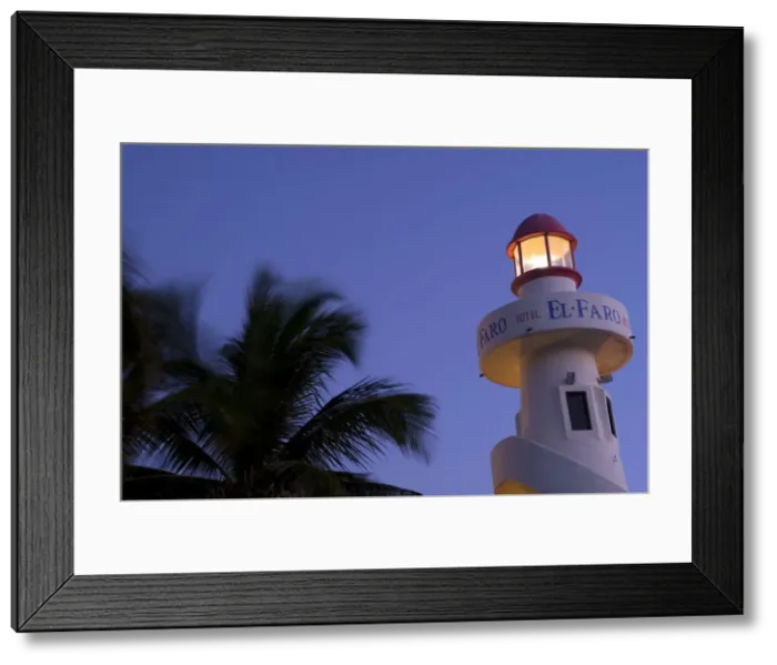 Framed Print : Playa del Carmen, Mexico. The lighthouse on the beach in Playa del Carmen Mexico Framed Print : Playa del Carmen, Mexico. The lighthouse on the beach in Playa del Carmen Mexico