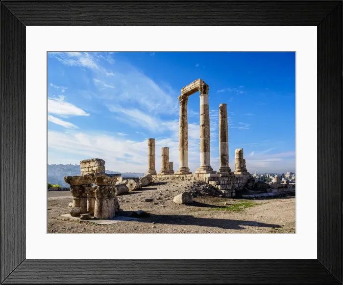 Framed Print : Temple of Hercules Ruins, Amman Citadel, Amman Governorate, Jordan Framed Print : Temple of Hercules Ruins, Amman Citadel, Amman Governorate, Jordan