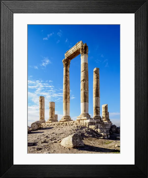 Framed Print : Temple of Hercules Ruins, Amman Citadel, Amman Governorate, Jordan Framed Print : Temple of Hercules Ruins, Amman Citadel, Amman Governorate, Jordan