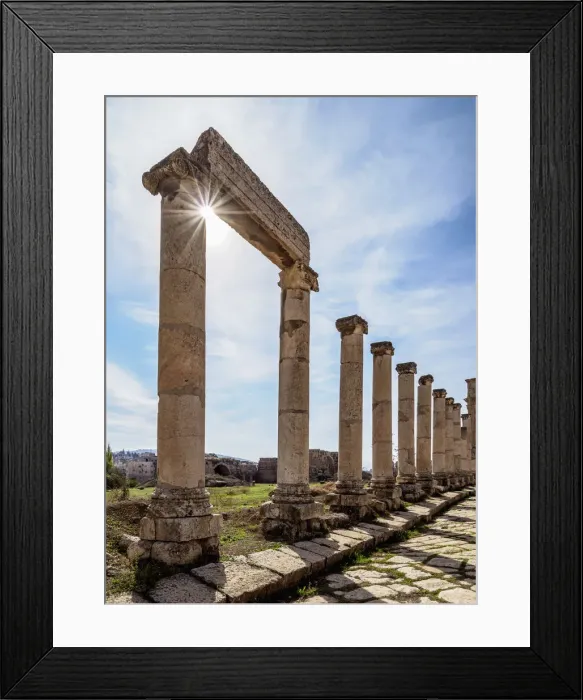 Framed Print : Colonnaded Street or Cardo, Jerash, Jerash Governorate, Jordan Framed Print : Colonnaded Street or Cardo, Jerash, Jerash Governorate, Jordan