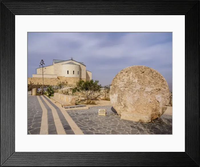 Framed Print : Moses Memorial, Mount Nebo, Madaba Governorate, Jordan Framed Print : Moses Memorial, Mount Nebo, Madaba Governorate, Jordan