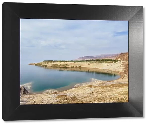 Dead Sea, elevated view, Karak Governorate, Jordan