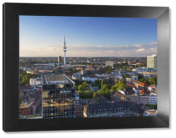 View of Television Tower and Central Hamburg, Germany