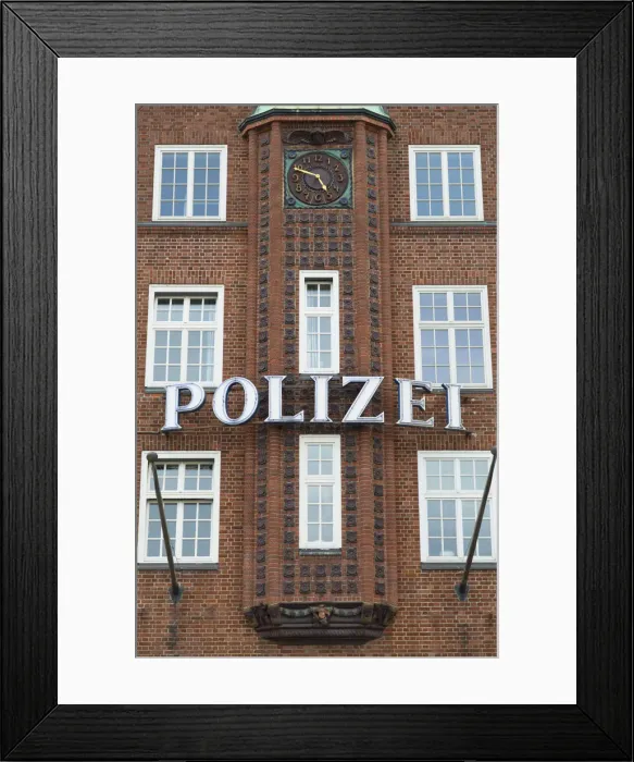 Framed Print : Reeperbahn police station, St Pauli, Hamburg, Germany Framed Print : Reeperbahn police station, St Pauli, Hamburg, Germany