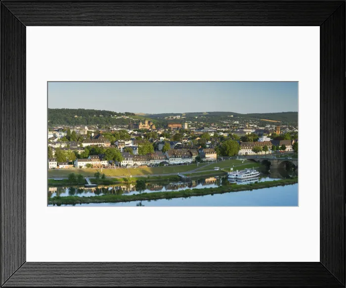 Framed Print : View of River Moselle and Trier, Rhineland-Palatinate, Germany Framed Print : View of River Moselle and Trier, Rhineland-Palatinate, Germany