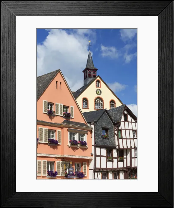 Framed Print : Typical buildings, Bernkastel-Kues, Rhineland-Palatinate, Germany