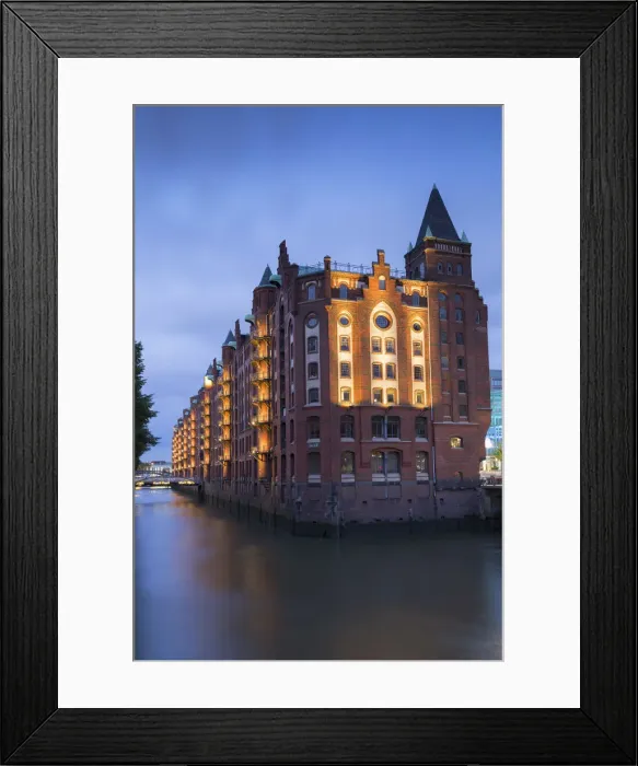 Framed Print : Warehouses of Speicherstadt (UNESCO World Heritage Site), Hamburg, Germany