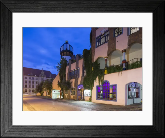 Framed Print : Grune Zitadelle (designed by Friedensreich Hundertwasser), Magdeburg, Saxony-Anhalt Framed Print : Grune Zitadelle (designed by Friedensreich Hundertwasser), Magdeburg, Saxony-Anhalt