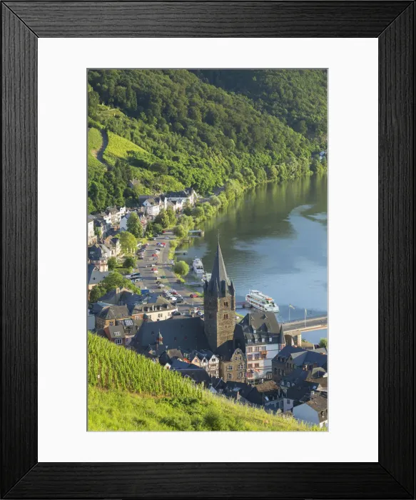Framed Print : River Moselle and Bernkastel-Kues, Rhineland-Palatinate, Germany Framed Print : River Moselle and Bernkastel-Kues, Rhineland-Palatinate, Germany