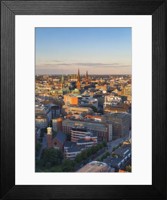 Framed Print : View of Central Hamburg, Germany Framed Print : View of Central Hamburg, Germany