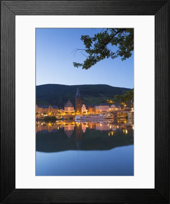 Framed Print : River Moselle and Bernkastel-Kues, Rhineland-Palatinate, Germany Framed Print : River Moselle and Bernkastel-Kues, Rhineland-Palatinate, Germany