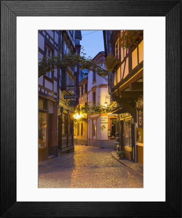 Framed Print : Historic old town at dawn, Bernkastel-Kues, Rhineland-Palatinate, Germany Framed Print : Historic old town at dawn, Bernkastel-Kues, Rhineland-Palatinate, Germany