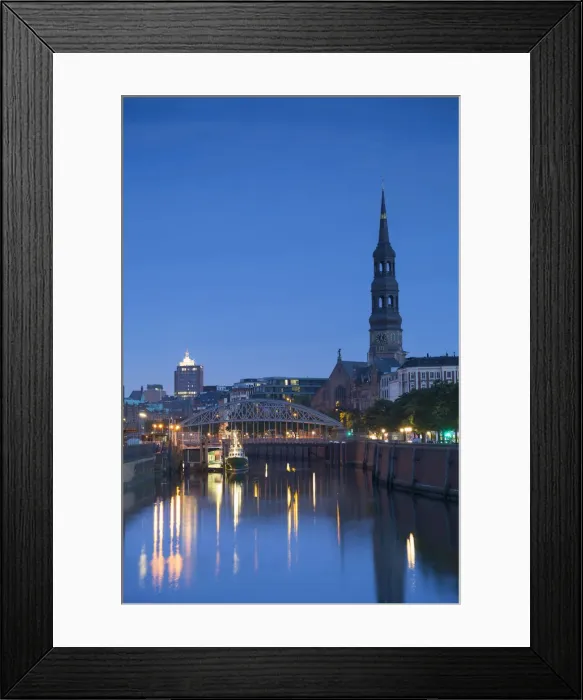 Framed Print : St Katharinen Church and warehouses of Speicherstadt, Hamburg, Germany