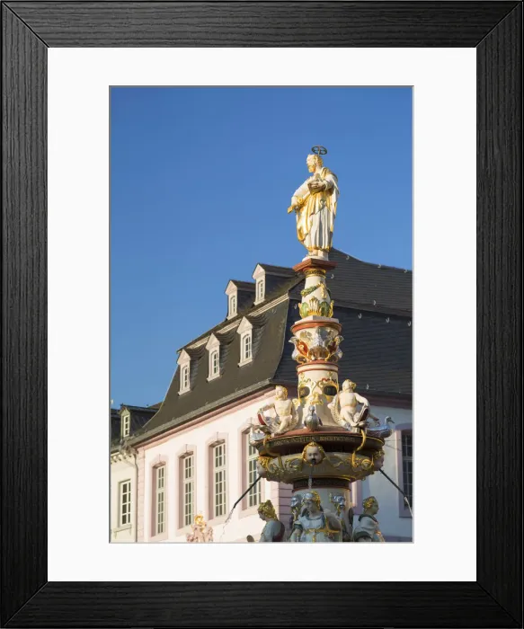 Framed Print : Statue in Market Square, Trier, Rhineland-Palatinate, Germany Framed Print : Statue in Market Square, Trier, Rhineland-Palatinate, Germany