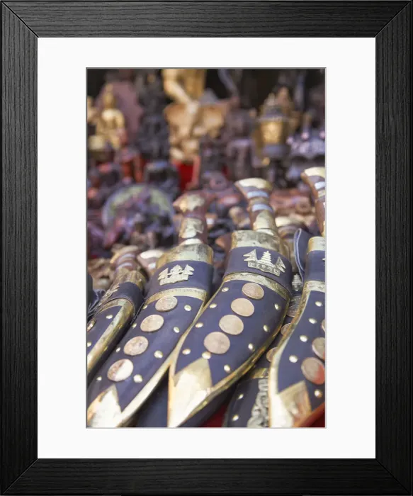 Framed Print : Traditional knives, Kathmandu, Nepal Framed Print : Traditional knives, Kathmandu, Nepal