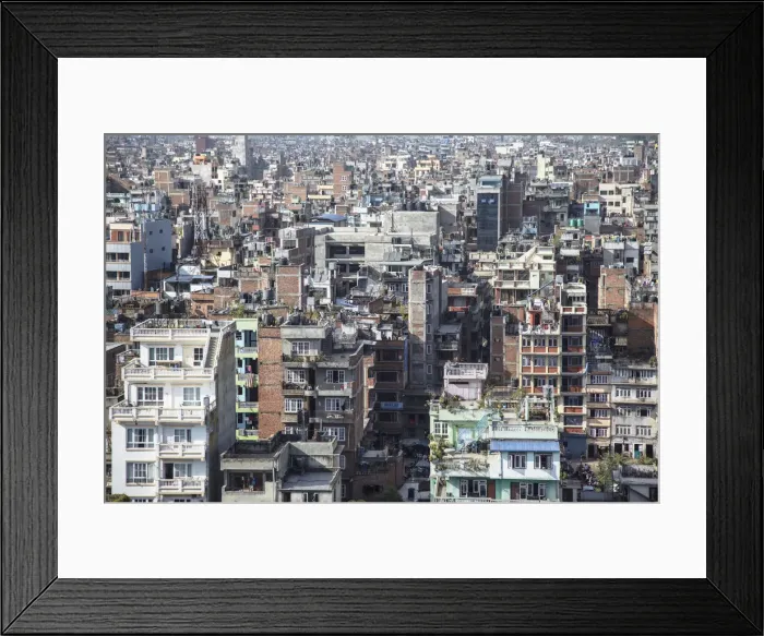 Framed Print : City skyline, Kathmandu, Nepal Framed Print : City skyline, Kathmandu, Nepal