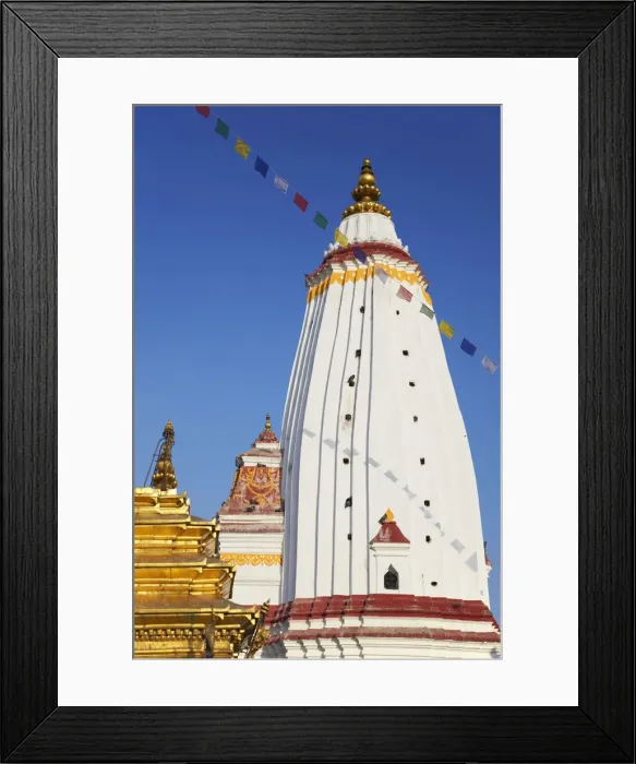 Framed Print : Temple at Swayambhunath Stupa (UNESCO World Heritage Site), Kathmandu, Nepal