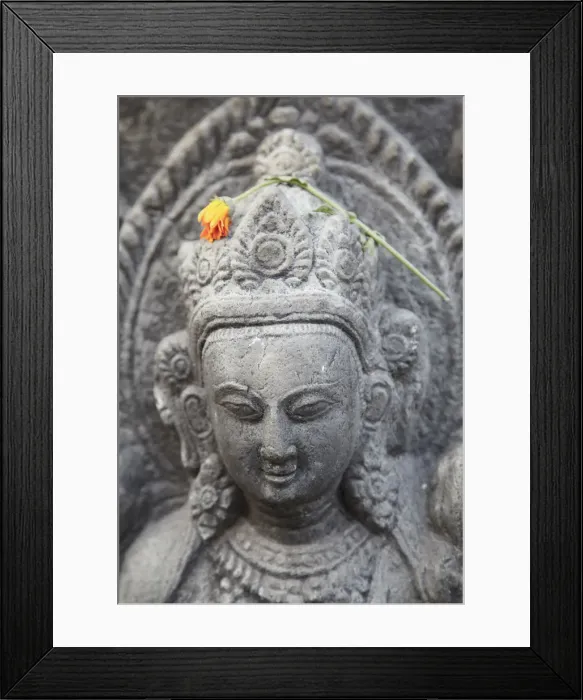 Framed Print : Statue at Swayambhunath Stupa (UNESCO World Heritage Site), Kathmandu, Nepal Framed Print : Statue at Swayambhunath Stupa (UNESCO World Heritage Site), Kathmandu, Nepal
