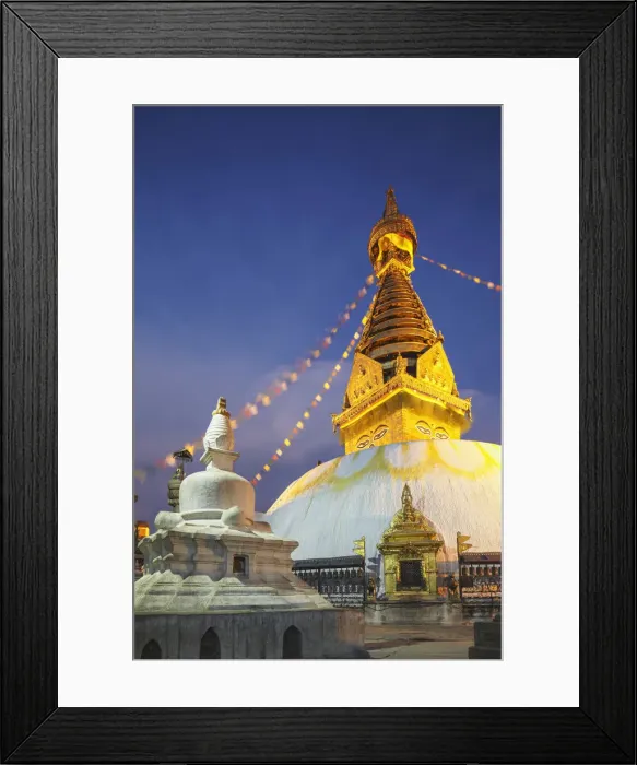 Framed Print : Swayambhunath Stupa (UNESCO World Heritage Site), Kathmandu, Nepal