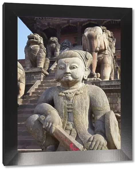 Statues of Nyatapola Temple, Taumadhi Tole, Bhaktapur (UNESCO World Heritage Site)