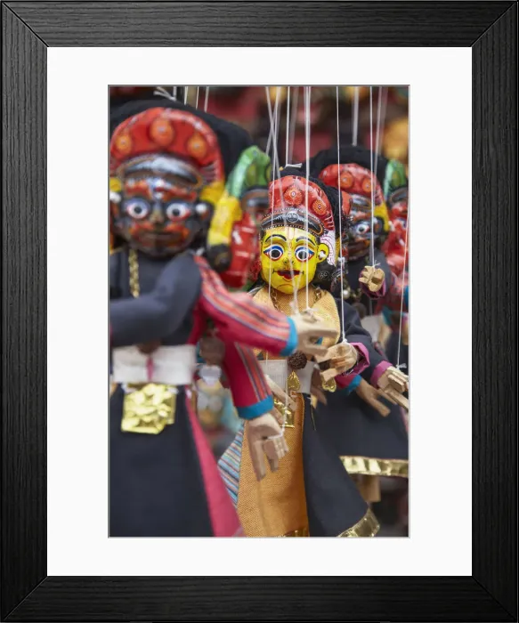 Framed Print : Traditional puppets, Bhaktapur (UNESCO World Heritage Site), Kathmandu Valley, Nepal Framed Print : Traditional puppets, Bhaktapur (UNESCO World Heritage Site), Kathmandu Valley, Nepal