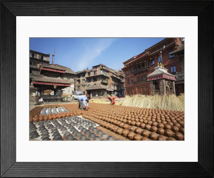 Framed Print : Potters Square, Bhaktapur (UNESCO World Heritage Site), Kathmandu Valley, Nepal Framed Print : Potters Square, Bhaktapur (UNESCO World Heritage Site), Kathmandu Valley, Nepal