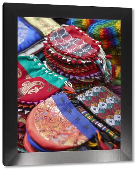 Colourful souvenir purses, Bhaktapur (UNESCO World Heritage Site), Kathmandu Valley