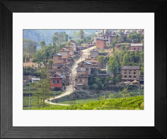 Framed Print : View of Batase, Kathmandu Valley, Nepal Framed Print : View of Batase, Kathmandu Valley, Nepal