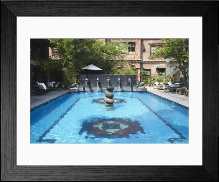 Framed Print : Swimming pool in grounds of Dwarikas Hotel, Kathmandu, Nepal Framed Print : Swimming pool in grounds of Dwarikas Hotel, Kathmandu, Nepal