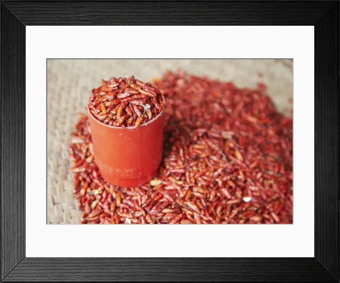 Framed Print : Chillies at market, Inhambane, Mozambique