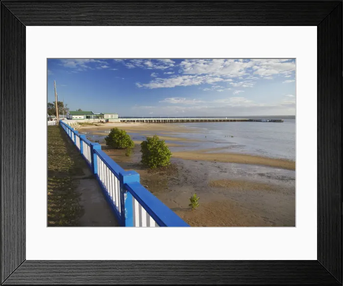 Framed Print : Ferry pier and Inhambane Bay, Inhambane, Mozambique