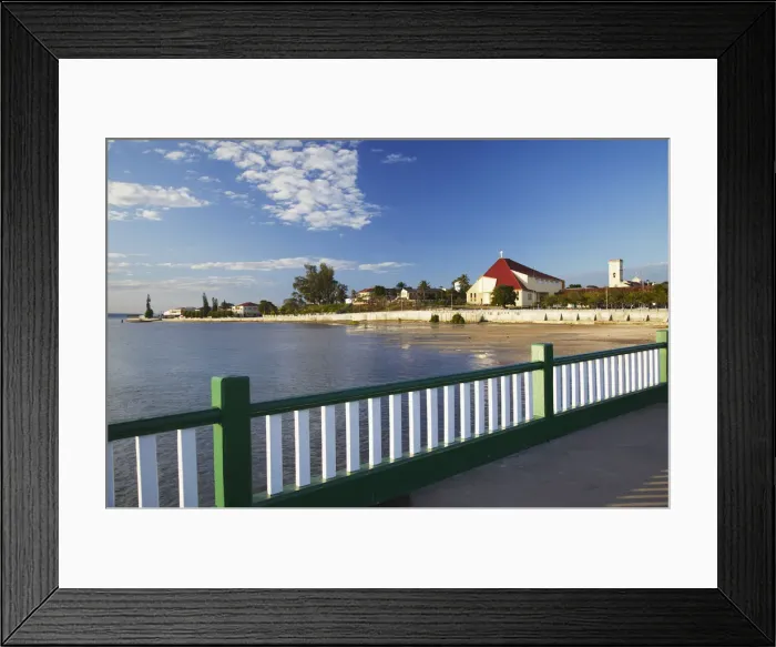 Framed Print : View of Inhambane from ferry pier, Inhambane, Mozambique